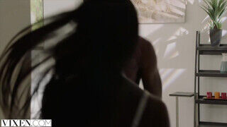 Ana Foxxx a tini karcsú afroamerikai tinédzser pipi imádja a hatalmas fekete brét
