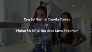 Crystal Rush és Camilla Cortez a spanyol csinos milfek rámennek a srácra - Szexbalvany