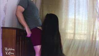 Fekete hajú gigászi cicis amatőr barinő hátulról megkefélve - Szexbalvany